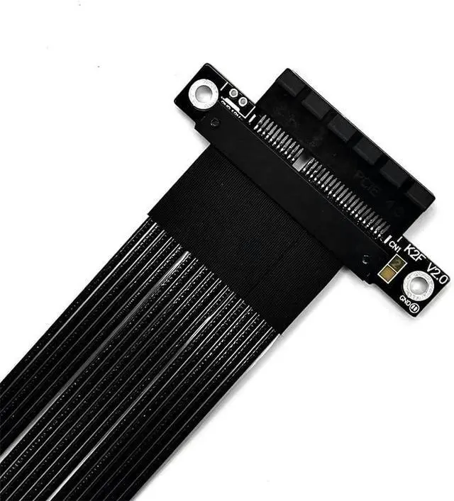 Alt view image 3 of 7 - JMT ADT-K22 PCIe 5.0 x4 to x4 Extension Cable 128Gbps High-Speed Flex Adapter Support Network Card, Hard Drive, and USB Card with X4 Interface (K22SF-F2,15CM)