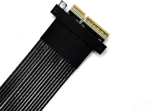 Alt view image 5 of 7 - JMT ADT-K22 PCIe 5.0 x4 to x4 Extension Cable 128Gbps High-Speed Flex Adapter Support Network Card, Hard Drive, and USB Card with X4 Interface (K22SF-F2,15CM)