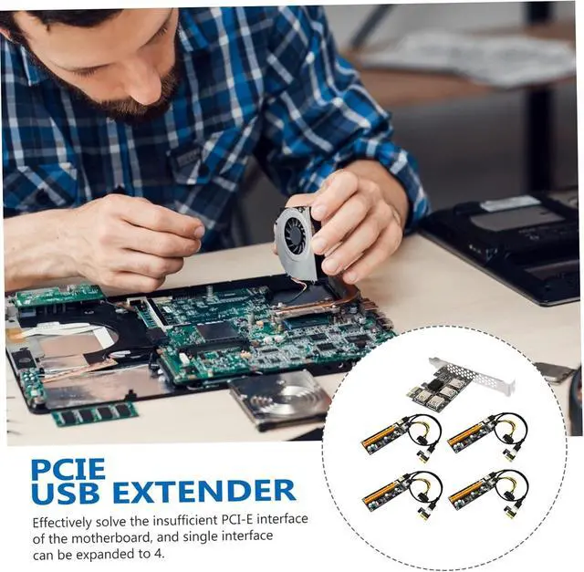 Alt view image 3 of 7 - NUOBESTY Pci E to Port USB Extender Adapter Card with Pin Connectors High Performance Pci E USB Hub for Computer Accessories Stable Easy to Install Expansion