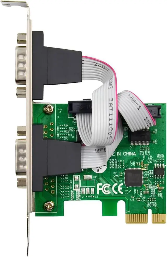 Alt view image 3 of 5 - InLine PCIe Interface Card 2X Serial RS-232 COM Port AX99100 Low Profile for Windows & Linux 76619D