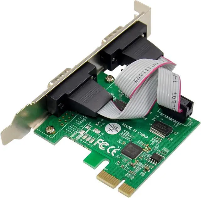 Alt view image 2 of 5 - InLine PCIe Interface Card 2X Serial RS-232 COM Port AX99100 Low Profile for Windows & Linux 76619D