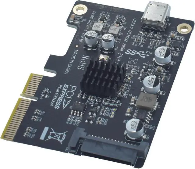 Alt view image 3 of 6 - PCIe USB Expansion Card, USB C PCIe Card 20Gbps USB 3.2 Gen 2x2 Type-C PCIe 3.0 x4 Adapter for Desktop PC