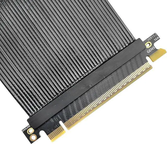 Alt view image 3 of 7 - PCIe 5.0 X16 64GB/s Extension Cable 180-degree Parallel GPU Adapter Graphics Card GEN5 High Speed Cable 16AB5 for Computer Server Host (10CM)