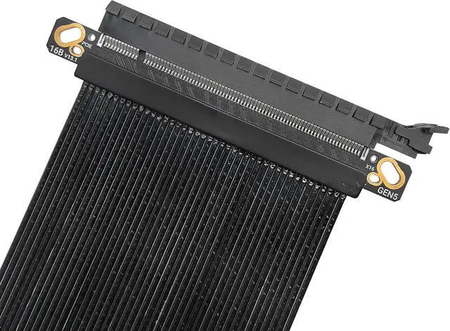 Alt view image 5 of 7 - PCIe 5.0 X16 64GB/s Extension Cable 180-degree Parallel GPU Adapter Graphics Card GEN5 High Speed Cable 16AB5 for Computer Server Host (10CM)