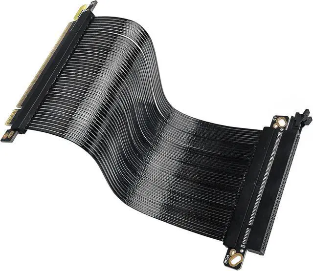Alt view image 7 of 7 - PCIe 5.0 X16 64GB/s Extension Cable 180-degree Parallel GPU Adapter Graphics Card GEN5 High Speed Cable 16AB5 for Computer Server Host (10CM)