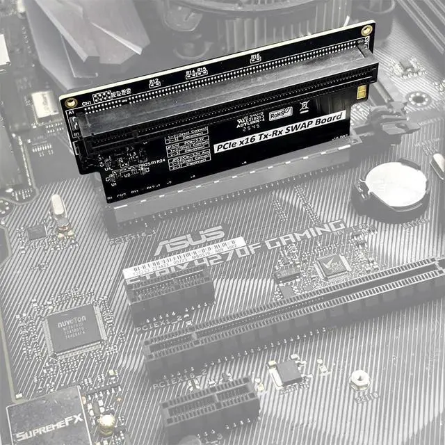 Alt view image 5 of 7 - JMT ADT-R33 PCIe 4.0 x16 Tx-Rx Switch Card 256Gbps High Speed (R33L)