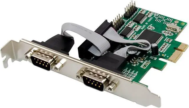 Alt view image 3 of 7 - Inline PCIe Serial Card, 4 Port RS-232 Interface, D-Sub 9, CH384L, Low Profile Brackets, UART Interface, High Data Rate, 76619E
