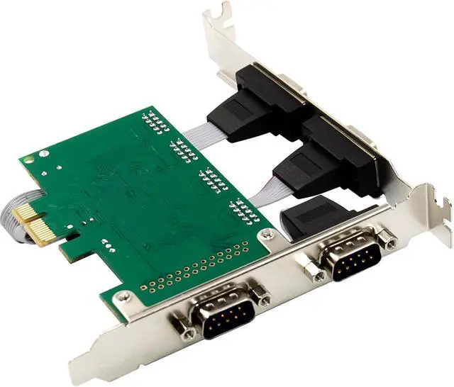 Alt view image 6 of 7 - Inline PCIe Serial Card, 4 Port RS-232 Interface, D-Sub 9, CH384L, Low Profile Brackets, UART Interface, High Data Rate, 76619E