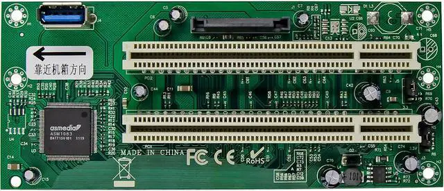 Alt view image 5 of 7 - Inline Interface Card PCIe x1 to 2X PCI 32-Bit, PCI Slot Expansion for Old Cards, No Driver, 76619K