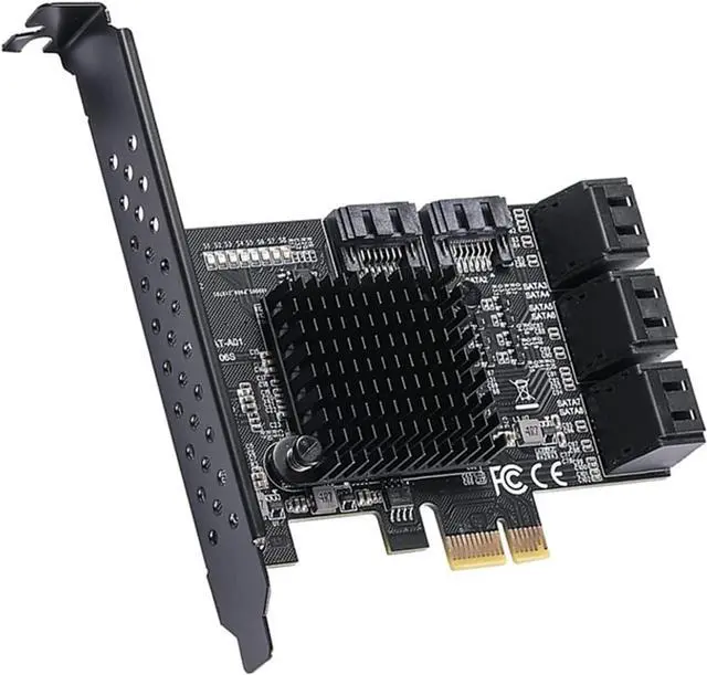 Main image of PCIE to 8Port SATA3.0 Controller Expansion Board 8-Port SATA3.0 Interface Expansion Card 88SE92xx+JMB5XX Expansion Board