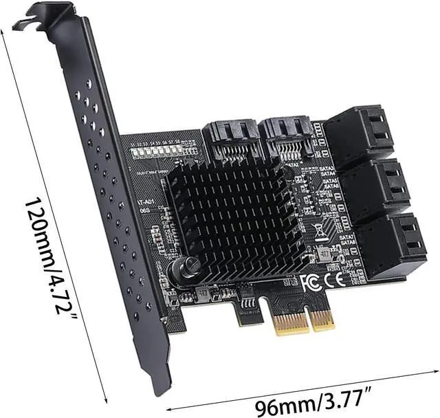 Alt view image 4 of 7 - PCIE to 8Port SATA3.0 Controller Expansion Board 8-Port SATA3.0 Interface Expansion Card 88SE92xx+JMB5XX Expansion Board