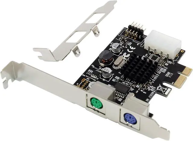 Alt view image 3 of 6 - InLine PCIe Interface Card, 2 x PS/2, USB 2.0 Internal Post Plug, Keyboard & Mouse Adapter, MCS9990, 76620P