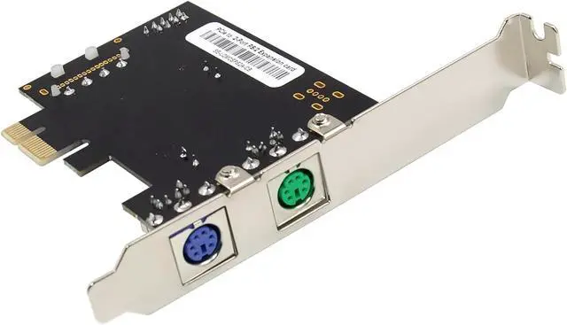 Alt view image 5 of 6 - InLine PCIe Interface Card, 2 x PS/2, USB 2.0 Internal Post Plug, Keyboard & Mouse Adapter, MCS9990, 76620P