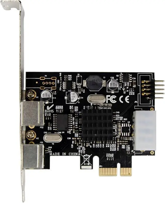 Alt view image 4 of 6 - InLine PCIe Interface Card, 2 x PS/2, USB 2.0 Internal Post Plug, Keyboard & Mouse Adapter, MCS9990, 76620P
