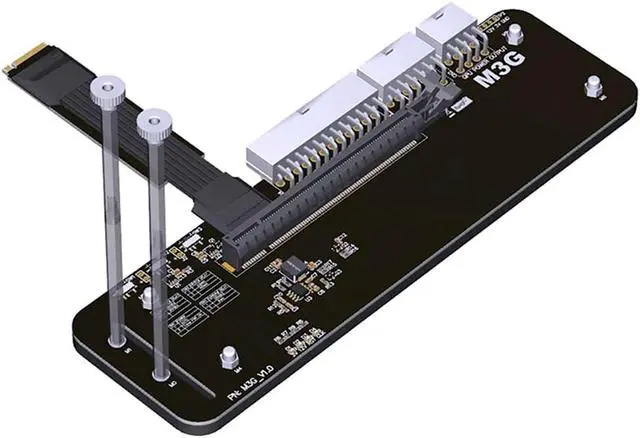 Alt view image 3 of 4 - JMT ADT-M43SG M.2 NVMe M Key to PCIe4.0 X16 External Bracket 64Gbps Full Speed for Graphics Card Above 1660 (M43SG-50cm)