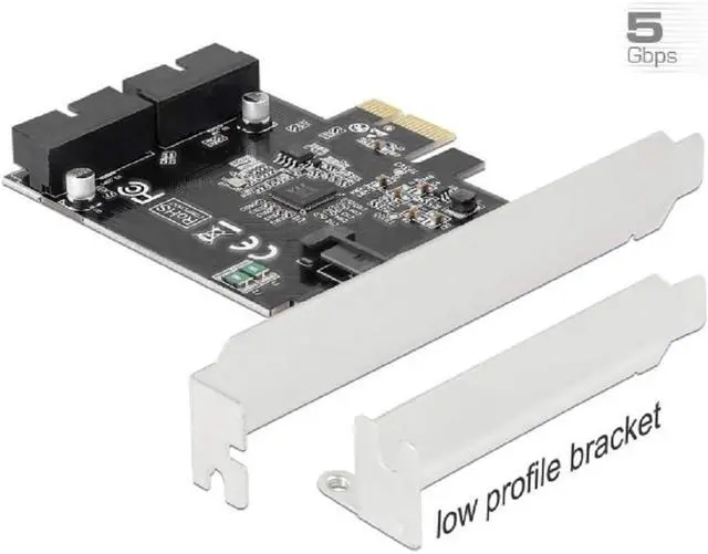 Alt view image 4 of 5 - DeLOCK PCI Express Card to 2X Internal USB 3.0 Post Plug, 90387