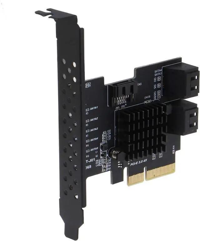 Alt view image 3 of 3 - Sedna - PCIe 2 x Gen III to 5 x SATA 6G Adapter Card (Support Software RAID)