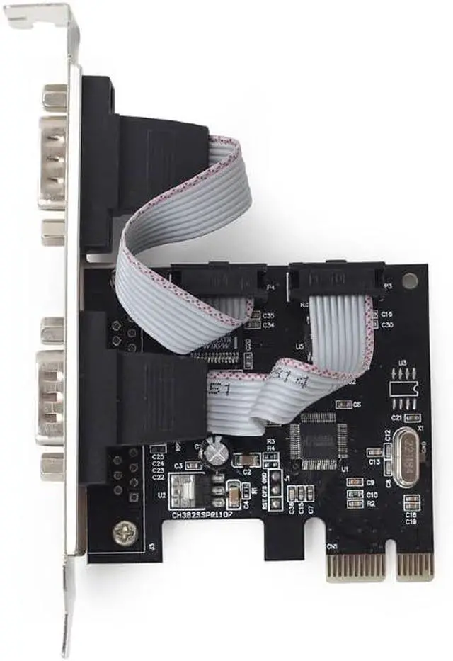 Alt view image 2 of 3 - Gembird SPC-22 Internal Serial Interface Card and Adapter - Accessory (Pcie, Serial, Low Profile, Rs-232, Wch382, Black)