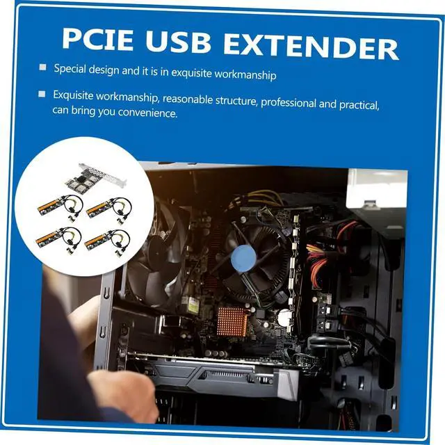 Alt view image 4 of 7 - NUOBESTY Pci-e Riser Card USB Extender to Pci Express Mining Adapter Pcie USB Extender