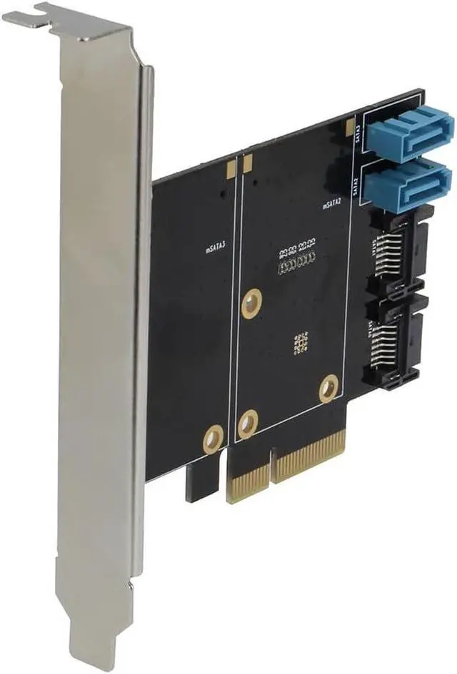Alt view image 2 of 6 - SEDNA - PCIe Quad SATA 6G 4 Port Raid Adapter with HyoperDuo Hard Disk Acceleration Function