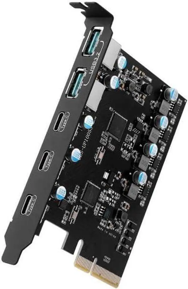Main image of JMT Expansion Card with 5 Ports Type-A Dual USB C PCI-e USB 3.2/3.1/2.0 Super-Speed USB3.2 Gen 2x1 Adapter Card for Desktop 10Gbps (3*USBC 2*USB3.2)