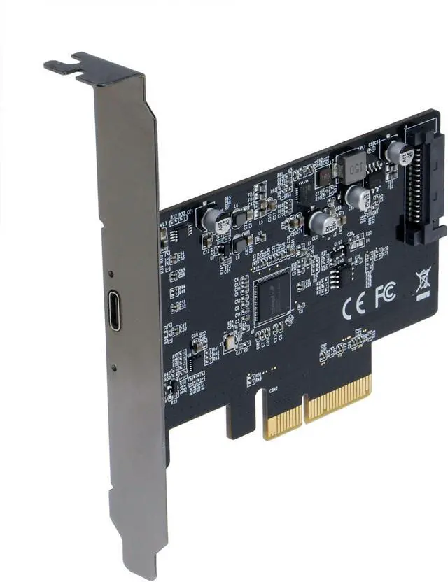 Alt view image 2 of 6 - Sedna - PCIe x4 1 Port USB 3.2 Gen 2x2 Type C (20Gbps) Adapter Card