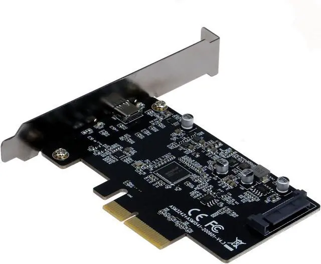 Alt view image 3 of 6 - Sedna - PCIe x4 1 Port USB 3.2 Gen 2x2 Type C (20Gbps) Adapter Card