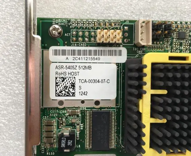 Alt view image 2 of 4 - adapte*c ASR-5405Z 2266800-R 512MB 4-Ports RAID PCI-E x8 Controller+8087 to 4sata