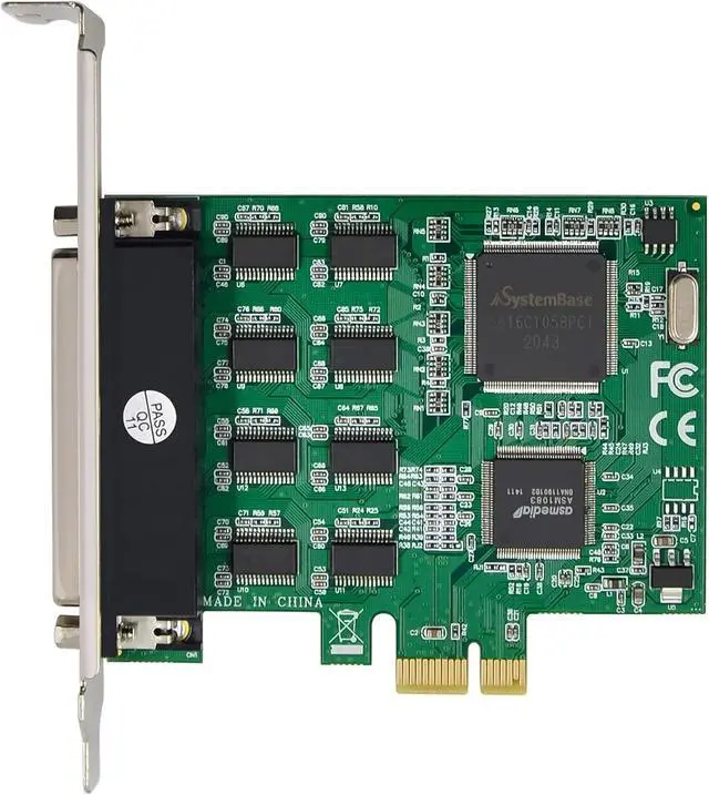 Alt view image 6 of 7 - Inline PCIe x1 Card with 8X RS-232, D-Sub 9, Serial Interface Card, Industrial, Multi-Card Operation, Stable Data Transmission, 76660Z