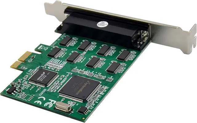 Alt view image 5 of 7 - Inline PCIe x1 Card with 8X RS-232, D-Sub 9, Serial Interface Card, Industrial, Multi-Card Operation, Stable Data Transmission, 76660Z