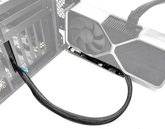 Alt view image 4 of 7 - JMT ADT-R89M-F37C PCIe 4.0 x8 to x16 Extension Card 128Gbps MCIO External Chassis Supports 2U/4U Chassis (50CM)