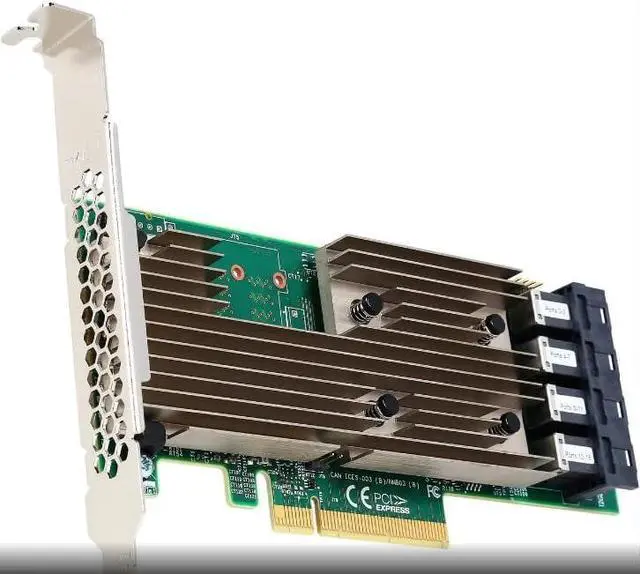 Alt view image 3 of 6 - Generic 9305-16i HBA Card, 16-Port 12Gbps PCIe 3.0 x8 SAS/SATA Host Bus Adapter, IT Mode Storage Controller Card Compatible with LSI 9305-16i 05-25703-00