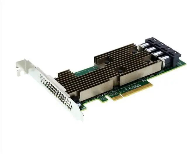 Alt view image 2 of 6 - Generic 9305-16i HBA Card, 16-Port 12Gbps PCIe 3.0 x8 SAS/SATA Host Bus Adapter, IT Mode Storage Controller Card Compatible with LSI 9305-16i 05-25703-00