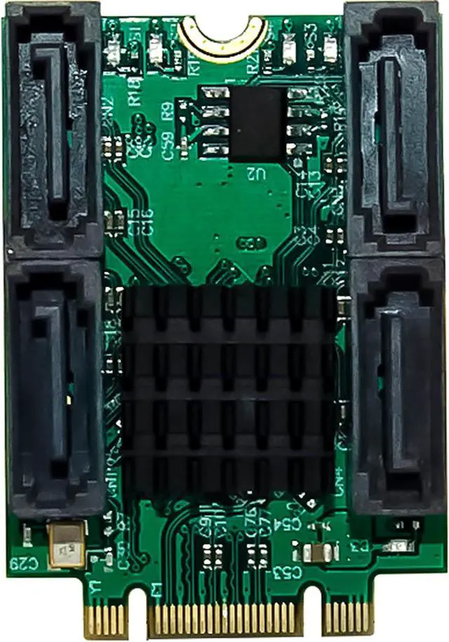 Alt view image 5 of 7 - InLine® Interface Card M.2 Key B+M Male to 4X SATA Male RAID HyperDuo 76660U