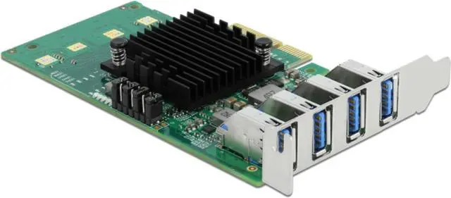 Alt view image 4 of 5 - Delock PCI Express x4 Card to 4X External USB 3.0 Quad Channel