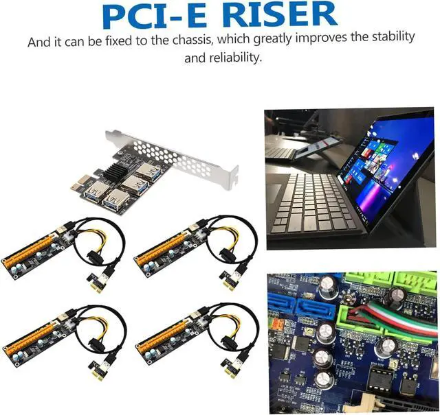Alt view image 5 of 7 - STOBOK Pci-e to USB Extender Riser Play Pcie Adapter for Mining High Reliability with Direct Motherboard Connection Easy Installation for Graphics Cards