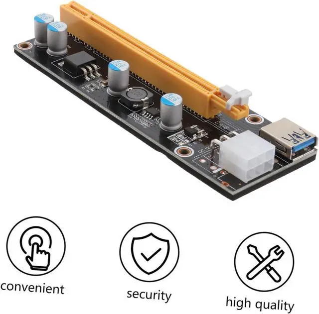 Alt view image 4 of 7 - STOBOK Pci-e to USB Extender Riser Play Pcie Adapter for Mining High Reliability with Direct Motherboard Connection Easy Installation for Graphics Cards
