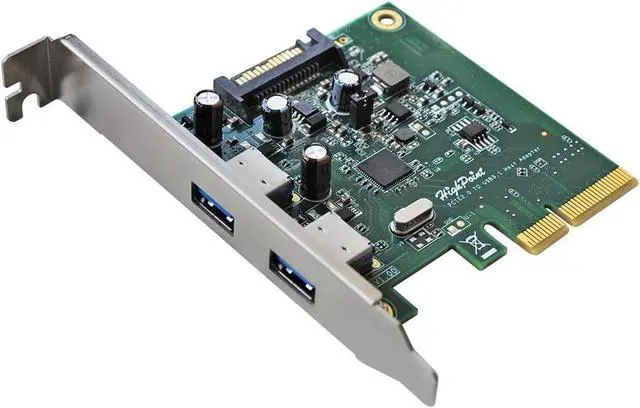 Alt view image 2 of 5 - HighPoint RocketU 1322A 2-Port USB 3.1 PCIe 2.0 Host Adapter
