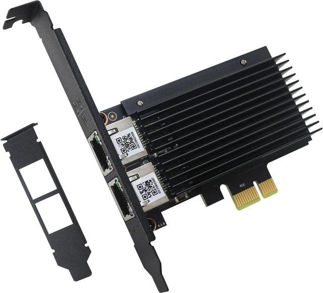 Main image of 2.5GBase-T Dual Port Server Network Card with I226-V 2500/1000/100Mbps PCI Express Gigabit Ethernet Adapter NIC Card RJ45 LAN Controller for Windows 10/11 with Low Profile Bracket