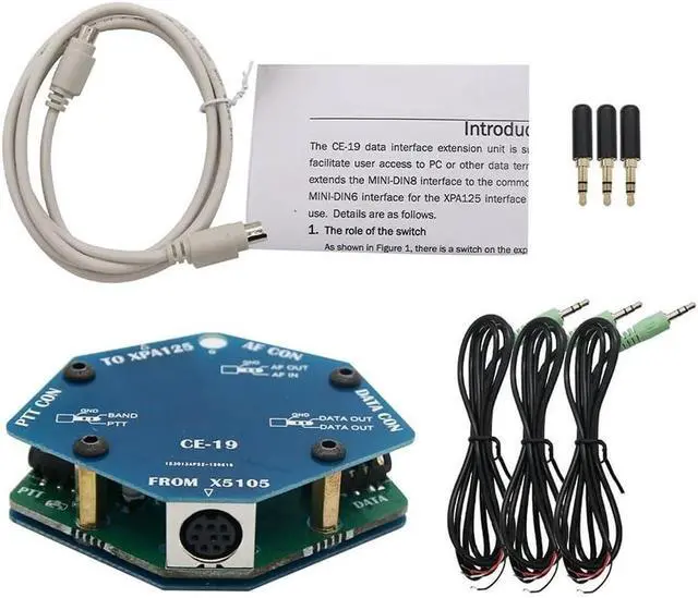 Alt view image 2 of 7 - CE-19 Data Interface Expansion Card for XIEGU X5105 G90 Acc PTT XPA125 Internal Computer Networking Cards, MINI-DIN8 Port Into Standard 3.5mm Jack