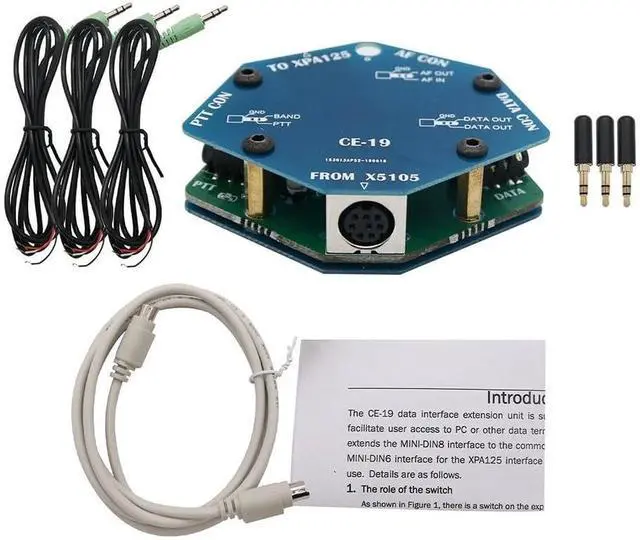 Alt view image 3 of 7 - CE-19 Data Interface Expansion Card for XIEGU X5105 G90 Acc PTT XPA125 Internal Computer Networking Cards, MINI-DIN8 Port Into Standard 3.5mm Jack