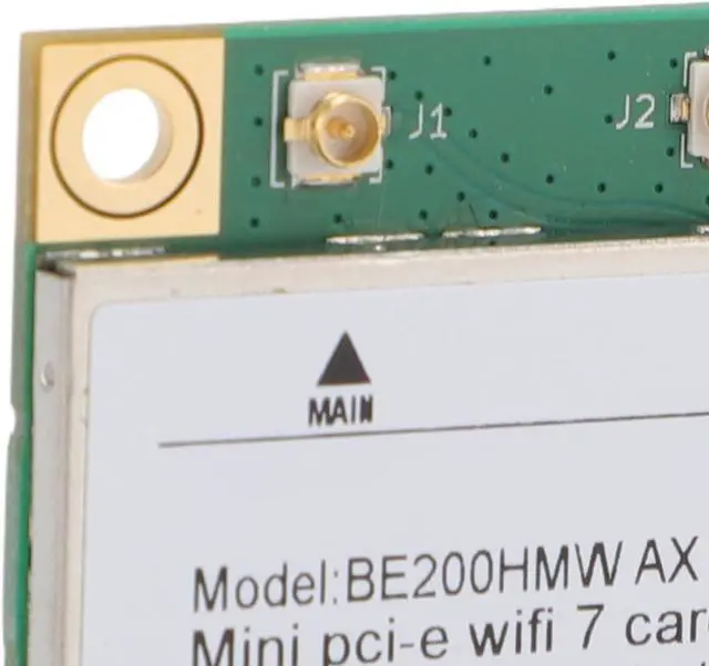 Alt view image 6 of 7 - WiFi 7 Tri Band Half Mini PCIE Wireless Network Card 8774Mbps (2.4,5,6GHz) with MU MIMO & BT 5.4 for Desktop PC Laptop, Wins 10 11, Linux, Chrome OS (No Antenna)