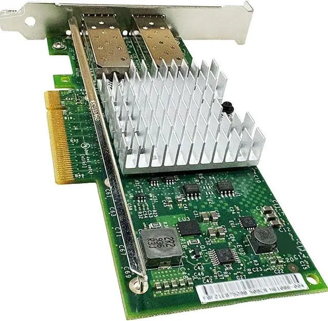 Alt view image 3 of 4 - 10GbE SFP+ Network Card Compatible with X520-DA2 PCIe Ethernet Card with 82599ES Controller, 2-Port SFP+ (10GBASE-SR/LR/DAC), PCIe 2.0, SR-IOV, PXE/iSCSI, Jumbo Frames PCI Network Adapter