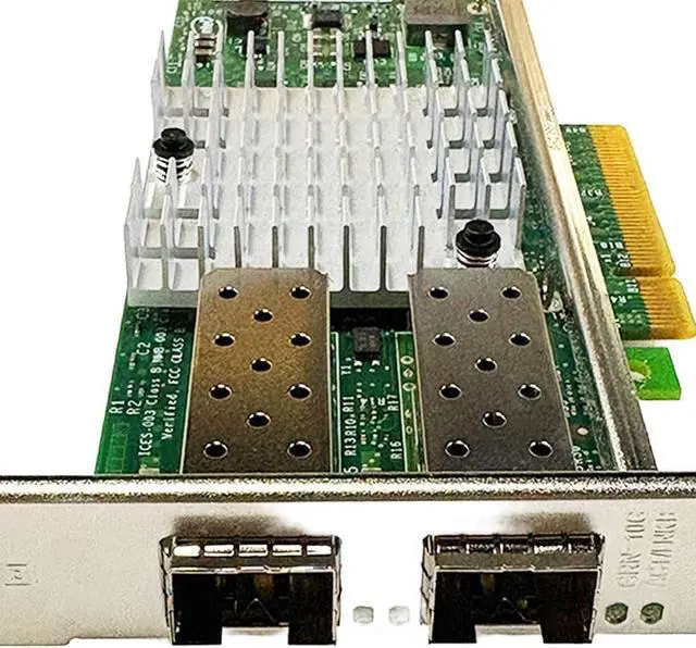 Alt view image 4 of 4 - 10GbE SFP+ Network Card Compatible with X520-DA2 PCIe Ethernet Card with 82599ES Controller, 2-Port SFP+ (10GBASE-SR/LR/DAC), PCIe 2.0, SR-IOV, PXE/iSCSI, Jumbo Frames PCI Network Adapter