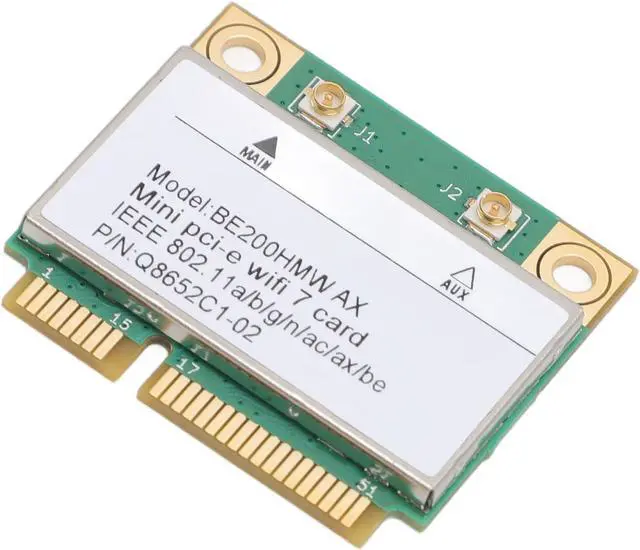 Alt view image 7 of 7 - Mini PCI E 7 Card, 8774Mbps 2 Band 2.4G 5G Gigabit Network Card Mini PCIE Interface Adapter with Bluetooth 5.4 BE200HMW for PC (No Antenna)