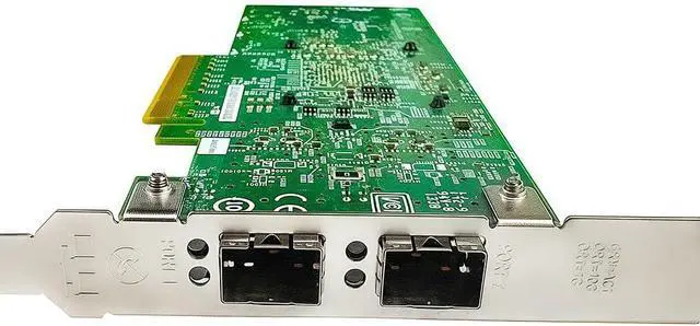 Alt view image 2 of 5 - 10GbE SFP+ Network Card Compatible with BCM57810S PCIe Ethernet Card, 2 Ports SFP+ 10GBASE-SR/LR, PCIe 2.0, SR-IOV Jumbo Frames PXE iSCSI PCI Network Adapter