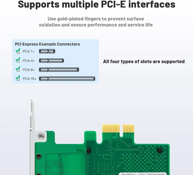 Alt view image 3 of 7 - Network Card with I225-V Chip Dual Ports,2.5G PCIE X1 Network Adapter LAN NIC Card 2 RJ45 Ports Ethernet Adapter for Server,Support Windows 11/10 Windows Server 2022