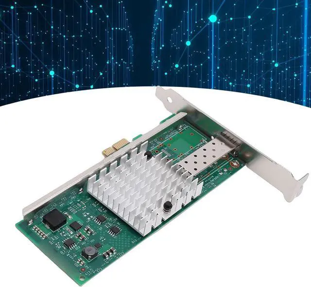 Alt view image 4 of 7 - 10GB PCI E X1 Network Card, 10G Optical Port Ethernet Adapter with 82599EN Chip for Server Systems