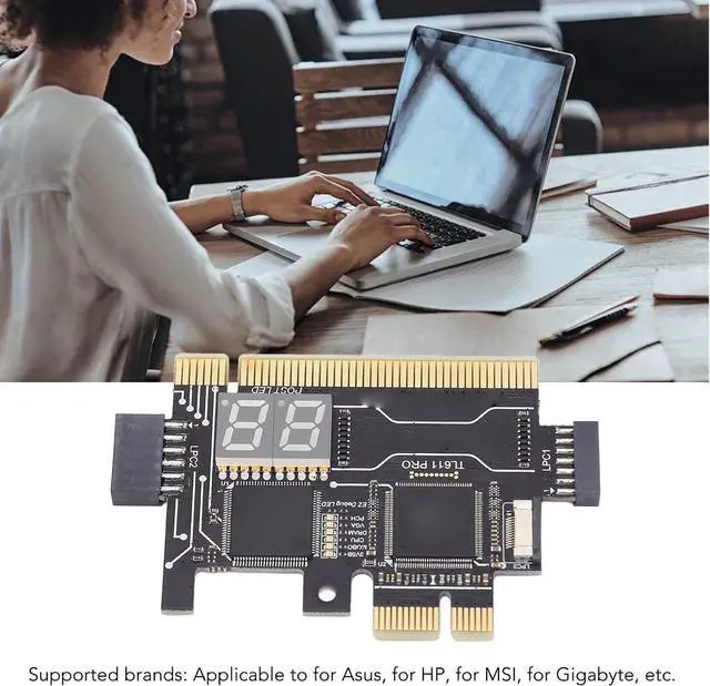 Alt view image 2 of 7 - Pyhodi TL611 Pro Multipurpose Mainboard Debug Card, Laptop EC DEBUG Adapter Card Compatible with Asus, HP, MSI, Gigabyte, Support PCI E,Mini PCI E,LPC, Easy to Use, Reliable Performance