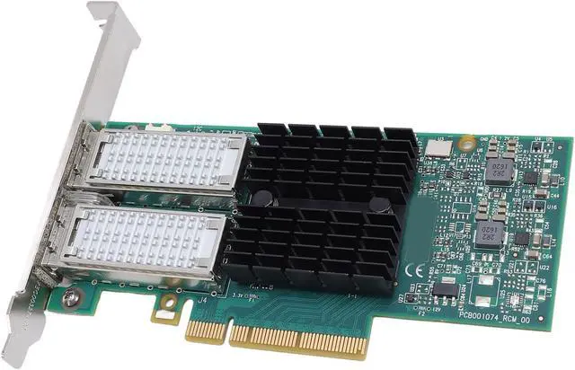 Alt view image 4 of 7 - PCI Express Dual Port Ethernet Adapter for Server, Stable Connection Data Center Bridge Design for Private Clouds, Enterprise Data Centers & High Performance Computing